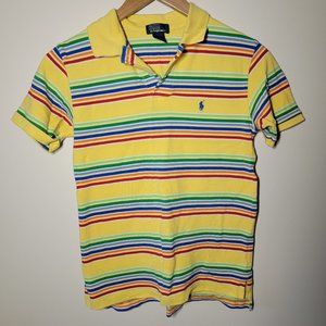 Polo by Ralph Lauren Vintage Yellow Striped Top Size M 12/14
